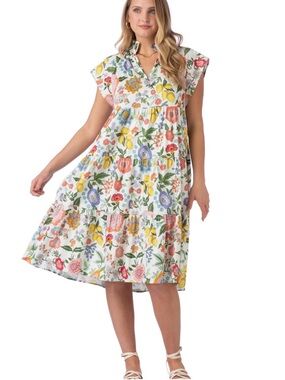 CROSBY by Mollie Burch Floral Sleeveless Womens Dress